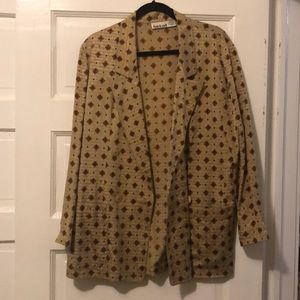 Vintage silk menswear inspired jacket/top